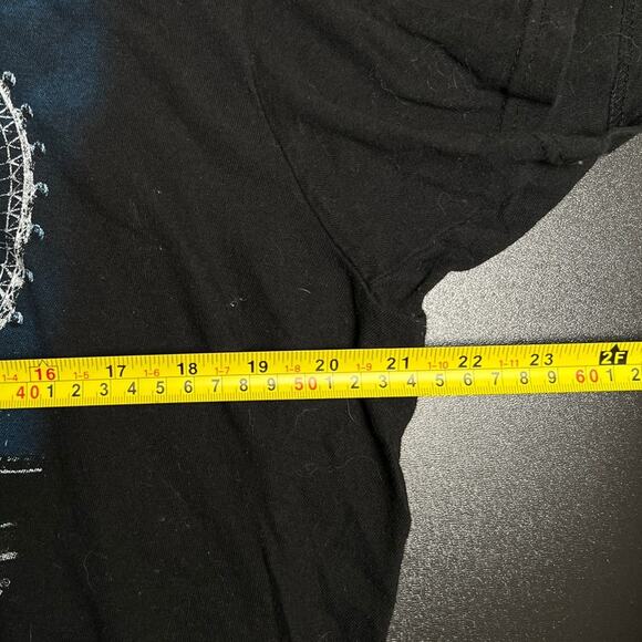 London England Black Graphic T-shirt Size XL Short Sleeve Tee Boxy Cotton - Picture 3 of 5